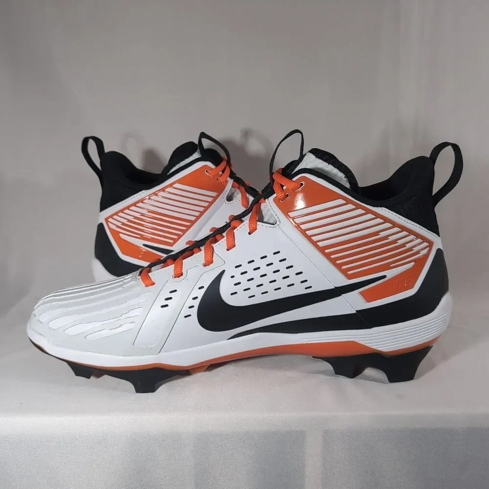 Nike Force Savage Pro 3 Football Cleats Mens 15 White Orange DA5453-106 NWOB